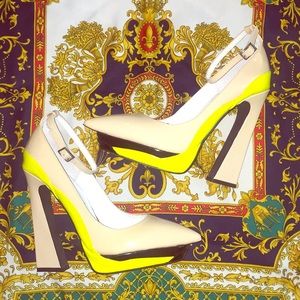 Jeffrey Campbell Nude Patent Leather Pumps